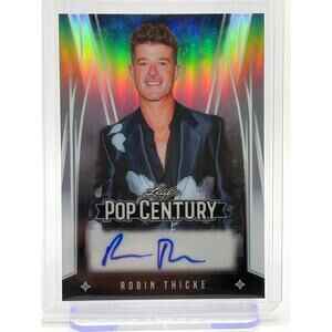 2025 Leaf Pop Century Robin Thicke Prismatic Silver Auto 16/25 SP Singer